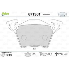 Valeo 671301 - Fren Balatası Arka Mercedes Vıto W638 96 03