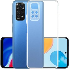Case World Caseworld Xiaomi Redmi Note 11 ile Uyumlu Kapak Kamera Korumalı Şarj Yeri Tıpalı Şeffaf Silikon Kılıf