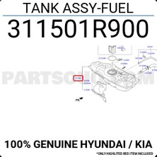 Santral Accent 1.6 - Kia Rio 1.4 - Yakıt Deposu Dizel 2011- Oem No (311501R900)