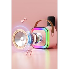 Gampus Rgb Ledli Karaoke Mikrofonlu Bluetooth Hoparlör Şirin Hoparlör Karaoke Set