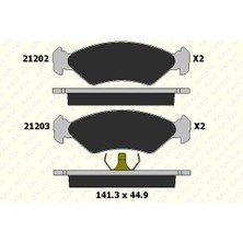 Universal Disk Fren Balatası Ön Ford Courıer 96>, Fıesta 98>, Fıesta Iıı 89-95, Fıesta Iv 95-02, Ka 96-08