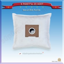 Arçelik Temizliğe Kolaylık Sağlayan Toz Torbası, 4 Paket, Toplam 20 Adet, Beyaz Renk