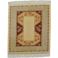 Kilim Antik El Dokuma Milas Yün Halı 0406 - Yeni - Bej
