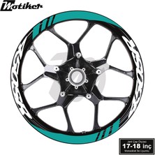 Motiker Cfmoto 450SR Geniş Jant Sticker Modeli 16'lı Turkuaz Beyaz