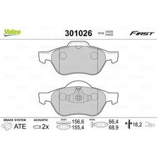 Valeo Ön Balata Megane Ii 02 Scenic Ii 02 Clio Iii 05 1.5dci 1.6 16V 2.0 16V Almla