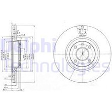 Delphi Ön Fren Aynası Fıat Doblo 05 Idea 04 Lınea 09 Fıorıno 09 Bravo 01 Stılo 01 284X22X 4 Delik Havalı