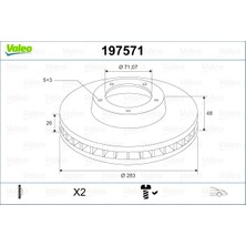 Valeo Fren Diski Ön X2 Cıtroen C4 Picasso Iı