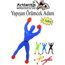 Artlantis Yapışkanlı Örümcek Adam 5 Adet Cama Duvara Yapışan Örümcek Adam Akrobat Örümcek Adam Okul Hediyelik Karne Hediyesi