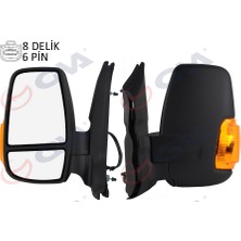 GVA Dış Dikiz Aynası Sol Transıt V363 14 Kısa Kol -Katlanmaz E Lektrikli Isıtmalı Sarı Sinyalli Desenli Konveks 6 Fiş VM-6329NEHL