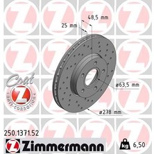 Zimmermann On Fren Aynası Dısk Focus Iıı 11 Focus Iı 04 11 Cmax 03 07 Volvo C30 06 12 C70 Iı 06 13 S40 Iı 04 12 V50 05 12 278X25X5DLXHVLI
