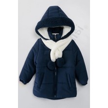 Bebek Vadisi Kapüşonlu Cepli Içi Peluş Kürklü Fermuarlı Kapitone Kar Şişme Kışlık Erkek Bebek Mont Çocuk Kaban