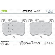 Valeo 671538 Fren Balatası On Mercedes W222 R231 A0084203520