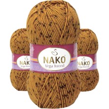 Kapamarka 3 Adet Vega Tweed Premium Akrilik El Örgü Ipi Yünü No: 31750