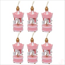 Süsle Bebek ve Parti Mini Pembe Atlı Karınca, 8,5cm x 3,5cm - 6 Adet