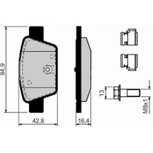 SANGSIN Sangsın SP1893 Arka Fren Balatası Fıat Stılo 02> Lınea 07> Bravo Iı 07>14 Alfa Romeo Mito 08> Multıpla 99> 77364590-77363518-77362768-9949280