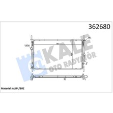Kale Xmpdby Su Radyatörü Ford Transit Tourneo-Custom 2.0tdci Ecoblue 15 At mt Brazing 767X455X26 GK218005BC