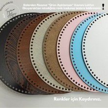 Empressco Renkli 6'lı Ahşap Yuvarlak Örgü Tepsi ve Sepet Tabanı, 25 cm