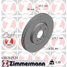 Zimmermann Ön Fren Aynasi 17 Inç Astra J 09 Zafira C 11 321X30X28/5D/HAVALI 13502826 Almla