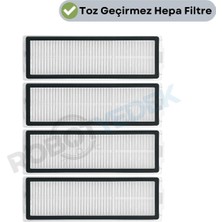 Teknotrust Uyumlu Kırmızı Hepa Filtre Seti, 4 Parça, Temiz ve Güçlü Hava Filtreleri