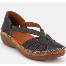 Bags Shoes Venüs 25190245Y Kadın Hakiki Deri Anatomik Taban El Saraç Dikişli Yazlık Ayakkabı