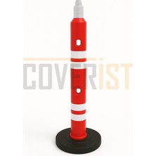 Coverist Trafik Uyarı Dikmesi - Kalın Dubalı Uyarı Dikmesi 110 x 11 cm 4 Reflektifli