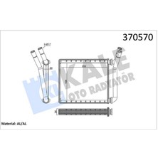 Kale Kalorifer Toyota Hilux 2.5D4D 06 15 KUN15.KUN25 Brazing Al-Al 154X202X20 Kalorifer Radyatörü Almla