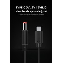 Süperbox Powerbank Kablosu Type-C 3A 5V 12V Dönüştürücü