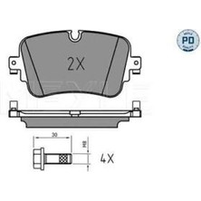 Meyle Fren Balatası SPR903 Arka; Büyük Tip