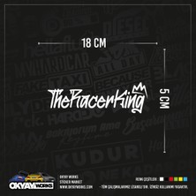 Okyay Works The Racer King Sticker - Beyaz - Araba-Motosiklet Etiket Sticker