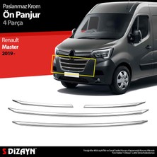 Drs Tuning S-Dizayn Renault Master Krom Ön Panjur 4 Prç. 2019 Üzeri