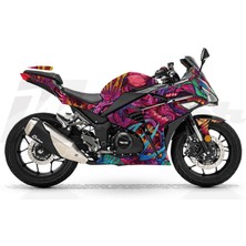 Motiker Rks R250 Hyper Beast Sticker Etiket Kaplama Modeli Pembe Mor Mavi