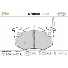 Valeo 670080 - Ön Balata Renault R5 72 85 Clıo I 91 98 Express 85 92 Twıngo I 93 07 Fişli