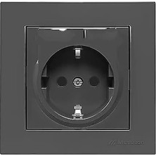 Mutlusan Topraklı Priz Çocuk Korumalı Rita Antrasit