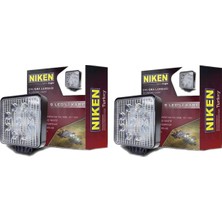 Gözpar Oto Niken 9 LED Kare Off Road Sis Farı Çalışma Lambası 2 Adet 12-24V