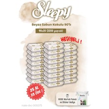Sleepy 90'lı 25 Al 23 Öde Beyaz Sabun Kokulu Islak Havlu ve Rosie