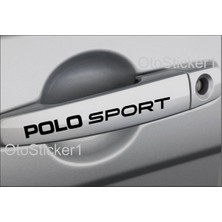 Ruselland Volkswagen Için Özel Yeni Uyumlu Aksesuar Polo Sport Kapı Kolu Özel Yeni Sticker Set 8 Ad 13*1 cm