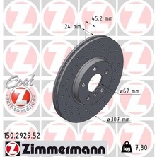 Zimmermann Fren Dıskı On Bmw F40 F44 F45 F46 F48 F39 Mını F54 F60 Delikli