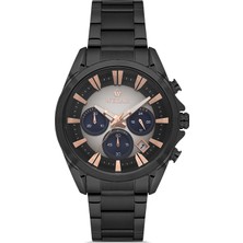 Welar WEL2510-6 Erkek Kol Saati Kronometreli, Çelik Kasa Kordon, Su Geçirmez, Silver Renk