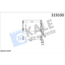 Kale 2081832AL Kalorifer Radyatörü Partner-Berlıngo 1.9d-2.0hdı 97-08 -P306-XSARA-XANTIA-ZX 1.6-1.8-2.0-1.4hdı-1.5d 97-05 Beher Tipi 6448.78-96103384-6448.C8-96103388