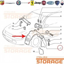 IAG Fiat Bravo-A / Marea 1996-2001 Çamurluk Davlumbazı Sağ Oem No (46819839)