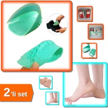 Hereveoyuncak Silikon Topuk Çorabı Ten Rengi + Topuk Yükseltici Yeşil - 2li Set V2H9T9