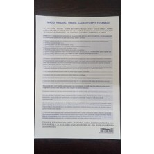 Dilman Kaza Tespit Tutanağı 2025 Otokopili 1 Adet