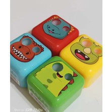 Adel Renkli Kalemtraş Geniş Hazneli Çift Açacaklı (4ADET)