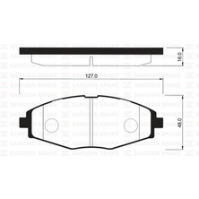 SANGSIN Ön Balata Kalos 1.2-1.4-1.4 16V Sedan 1.4 16V 05 Matiz 0.8-1.0 05 Lanos 1.4 GDB3195 Almla