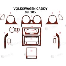 Mars Cockpit Design Volkswagen Caddy Konsol-Torpido Kaplama 2010 18 Parça Maun