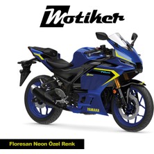 Motiker Yamaha YZF-R25 Sticker Set 2025 Uyumlu Floresan Neon Sarı Set