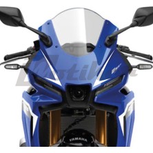 Motiker Yamaha YZF-R25 2025-2026 Model Ön Kafa Stıcker Etiket Model 2 Beyaz