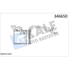 Kale 346650 Kalorifer Radyatörü Nıssan Qashqaı 1.6l HR16DE J10 06-13/ 2.0l MR20DE J10 JJ10 07-12/ 1.5l Dci K9K D Izel J10DE 06-13 / X-Traıl 2.0l M9R T31 Dizel 07->/ 2.0l MR20DE T31 07-> - Aleminyum 27