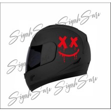 Aydın Garage Motor Kask Sticker x x Gülen Yüz Araba Motorsiklet Motor Kask Sticker Etiket Folyo