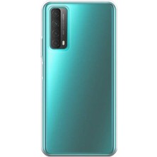 Case World Caseworld Huawei P Smart 2021 ile Uyumlu Kapak Kamera Korumalı Şarj Yeri Tıpalı Şeffaf Silikon Kılıf